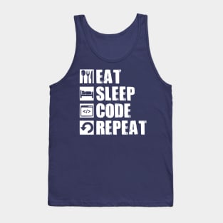 Eat Sleep Code Geek Computer Science Programmer Tank Top